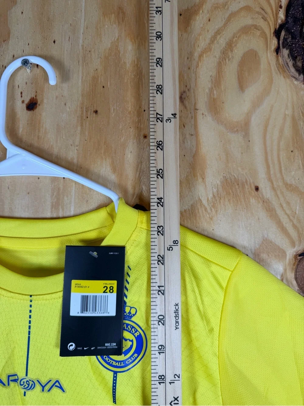 Nike Kids Yellow Al Nassr Ronaldo #7 Soccee Jersey - Size 28 (Medium)